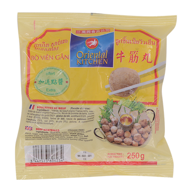ORIENTAL KITCHEN Beef Ball With Nerve 250g (Frozen)