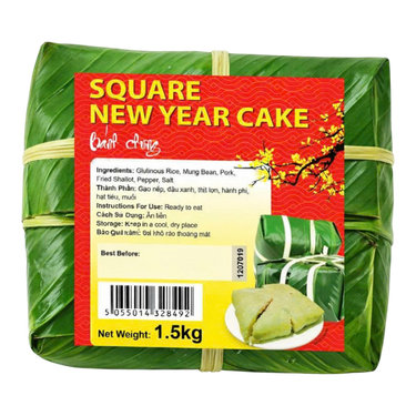 Square Glutinous Cake 1.5kg (Banh Chung Man)
