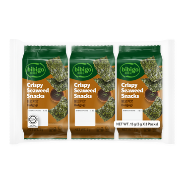 CJ BIBIGO Crispy Seaweed Snacks BBQ Flavour (3pcs) 15g