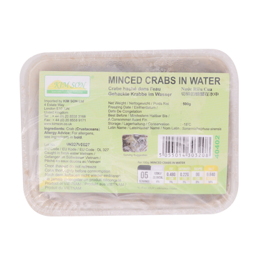 Kimson Minced Crabs in Water 500g (Frozen)