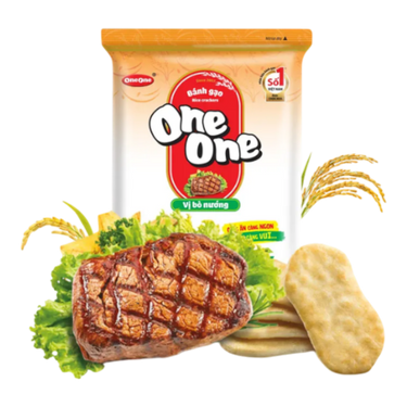 Oneone Rice Crackers - Roasted Beef Flavour 150g