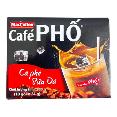 MacCoffee Cafe Pho Ca Phe Sua Da 240g Box (24g×10 bags)