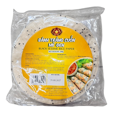 RICE JOY Black Sesame Rice Paper 22cm 200g