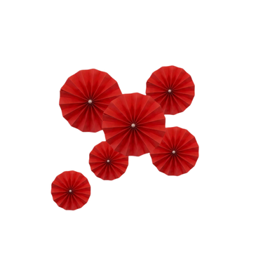 Tet Decorative Red Paper Fan