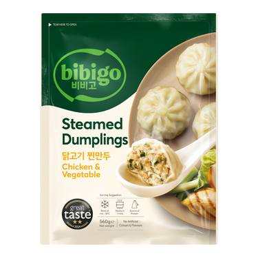 CJ BIBIGO Steamed Dumplings Pork & Vegetable 560g (Frozen)