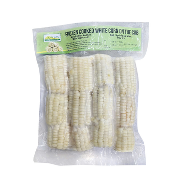 Kim Son Frozen Cooked White Corn On The Cob 1kg (Frozen)
